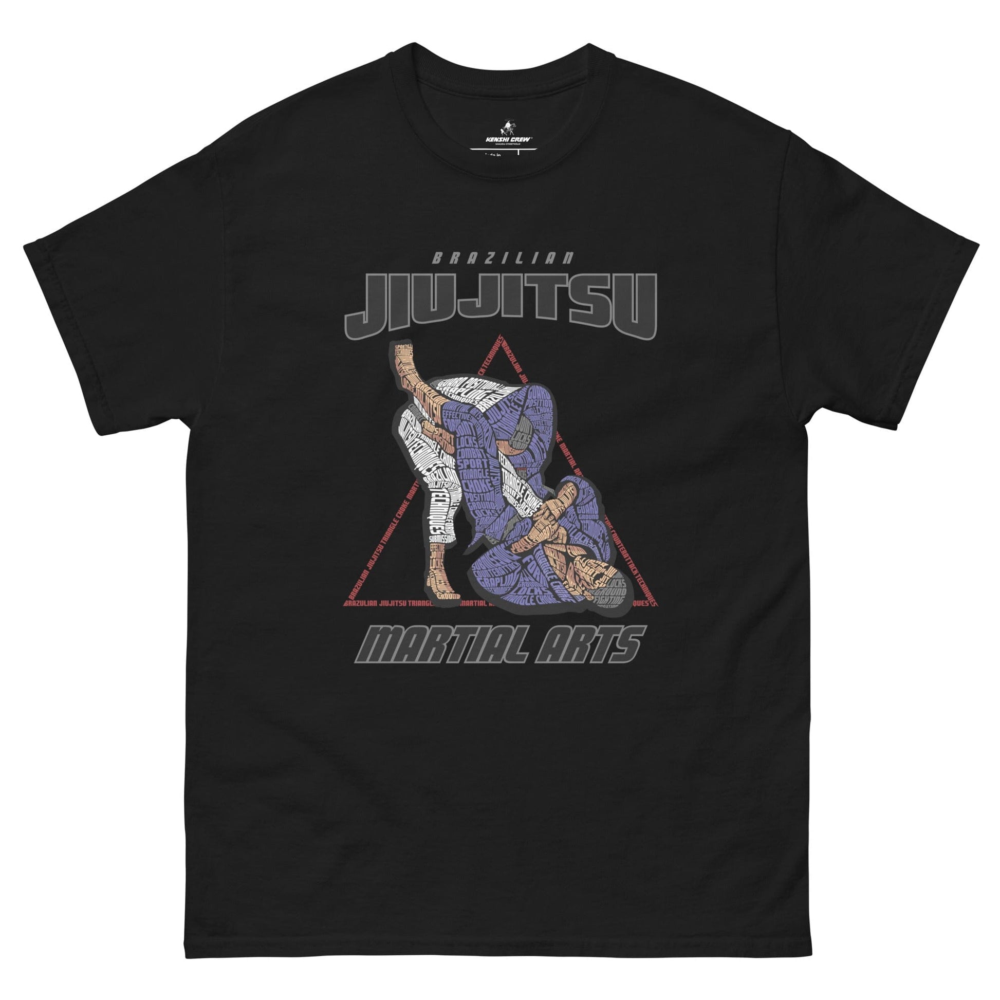 Brazilian Jiu Jitsu Shirt Martial Arts T-shirts Kenshi Crew Black S 