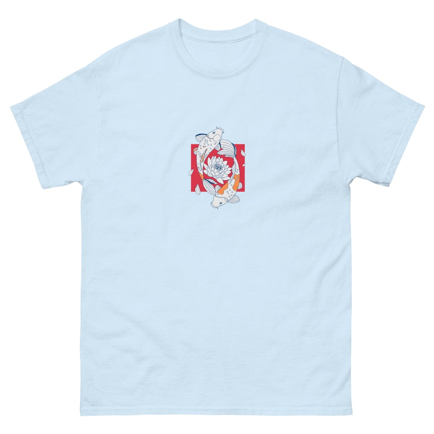 Japanese Koi T-shirt Japanese T-shirts Kenshi Crew Light Blue S 