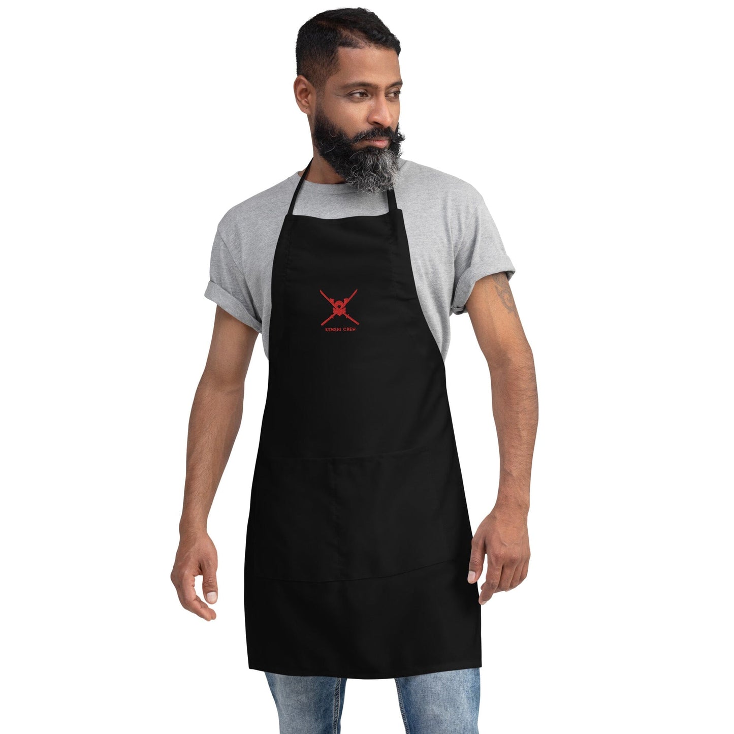 Kenshi Crew Embroidered Black Apron Cooker Clothes & Accessories Kenshi Crew 