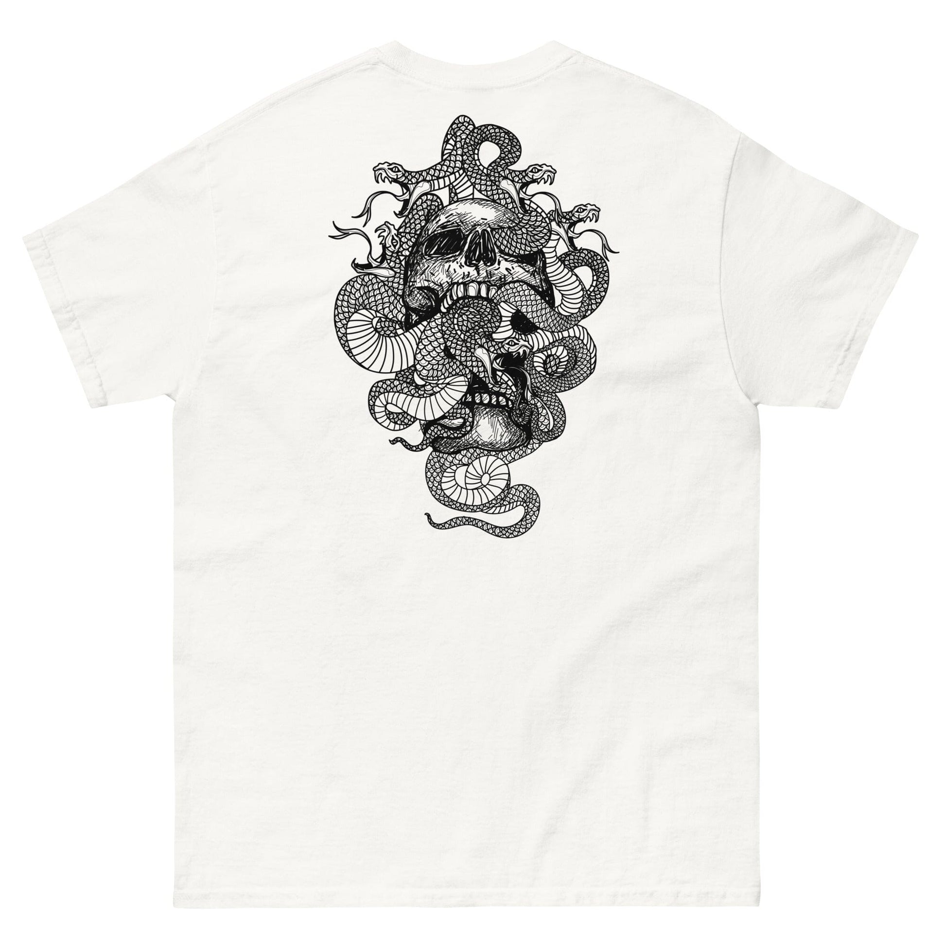 Snake and Skull T-shirt Japanese T-shirts Kenshi Crew S 