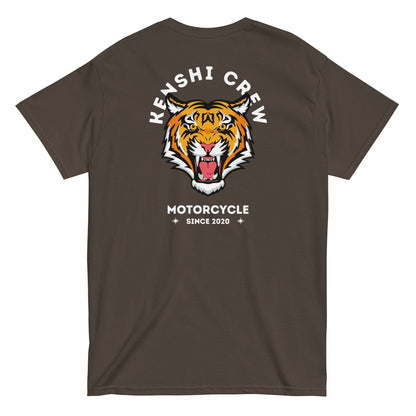 Tiger Biker T-shirt Kenshi Crew Dark Chocolate S 