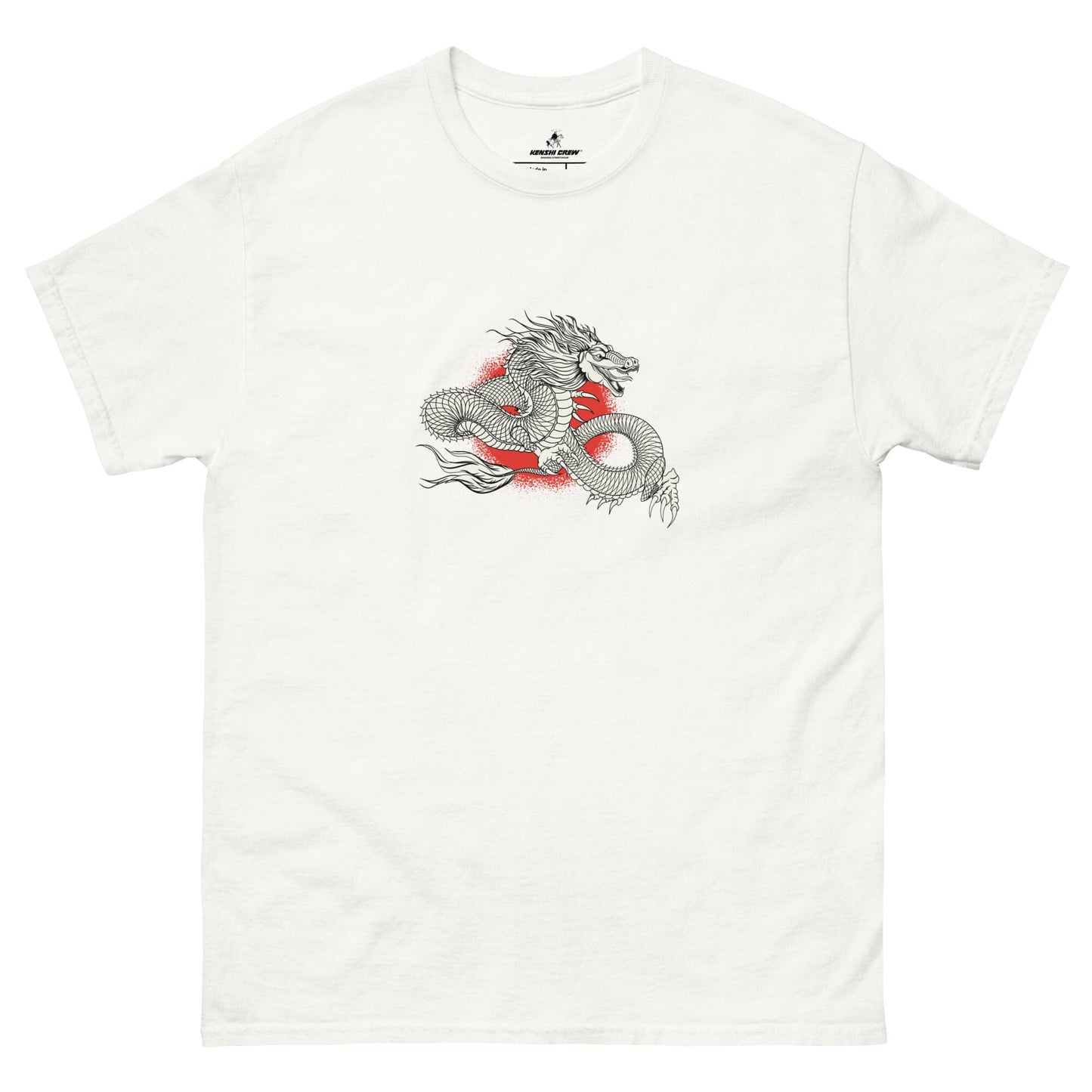 Vintage Dragon Shirt Japanese T-shirts Kenshi Crew White S 