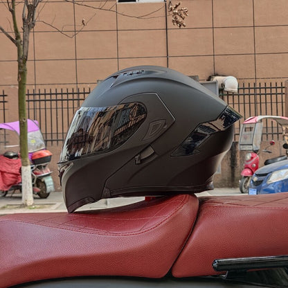 Black Ninja Full Face DOT Motorcycle Helmet Full Face Motorcycle Helmets Kenshi Crew Sun Protection Lens S 