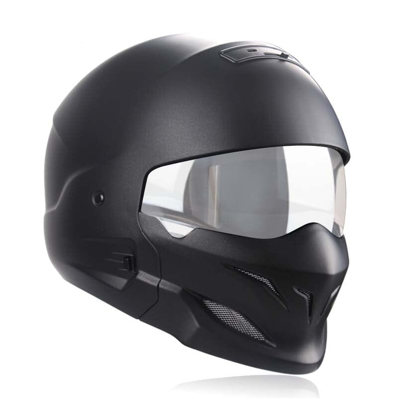Black Scorpion Style Motorcycle Helmet Full Face Motorcycle Helmets Kenshi Crew Silver lens M 