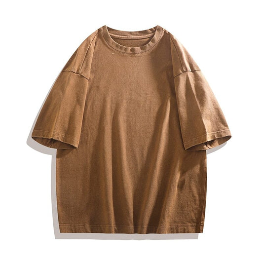 Essential Brown Faded T-shirt Essential T-shirts Kenshi Crew Brown S 
