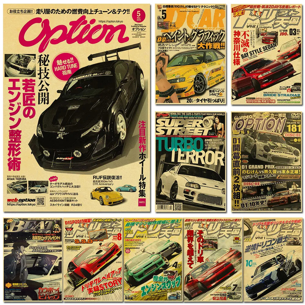 Ferrari Drift Japan JDM Poster JDM Poster Kenshi Crew 