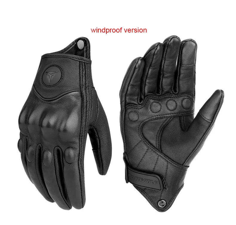Genuine Leather Motorcycle Gloves for Men Motorcycle Gloves for Men Kenshi Crew 0302 Windproof M 