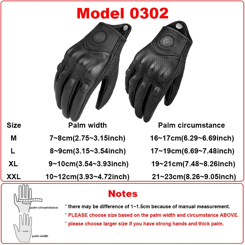 Genuine Leather Motorcycle Gloves for Men Motorcycle Gloves for Men Kenshi Crew 