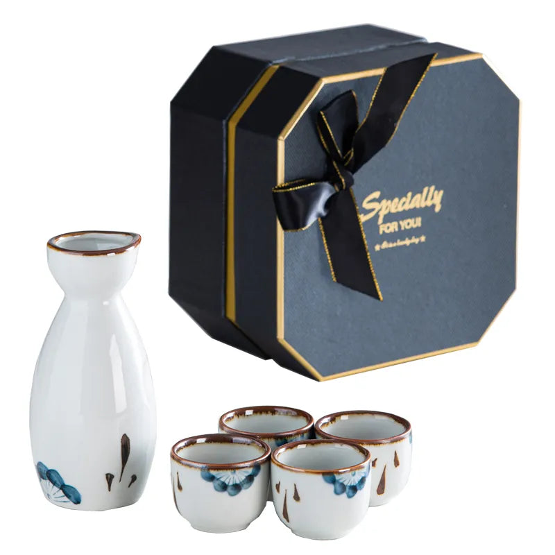 Handmade Ceramic Art Luxury Japanese Sake Wine Set Sake Set Kenshi Crew Gift box set 