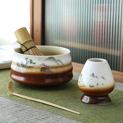 Japanese Painting Matcha Tea Gift Set Matcha Tea Set Kenshi Crew 
