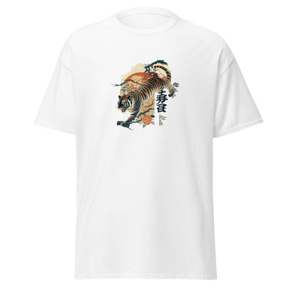 Japanese Tiger Spirit Design T-shirt Kenshi Crew S 