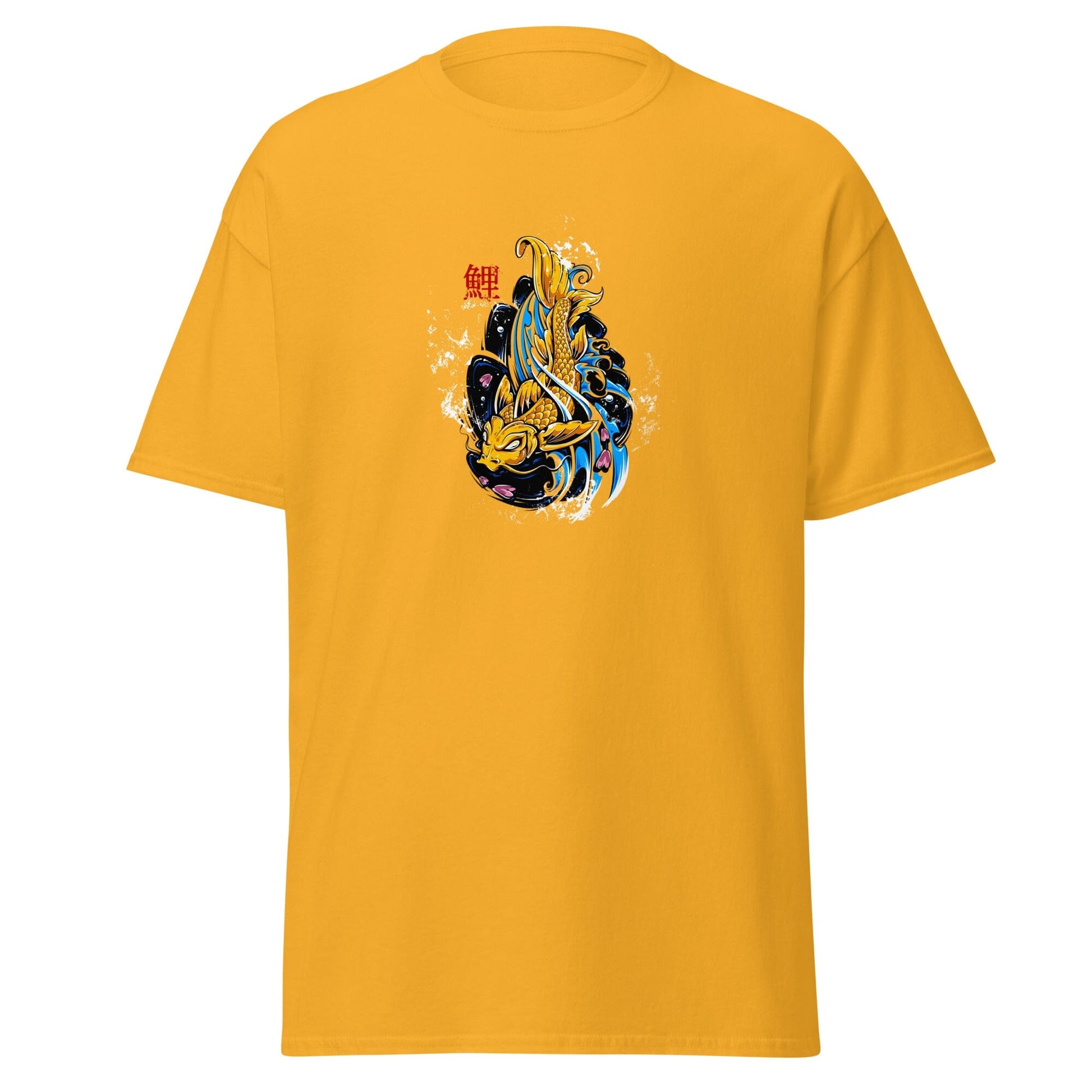 Koi Fish Graphic Shirt Kenshi Crew Gold S 