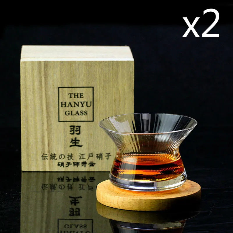 Luxury Crystal Edo Japanese Hanyu Whisky Glass 170ml Whisky Glasses Kenshi Crew 2 Pieces 170ml 