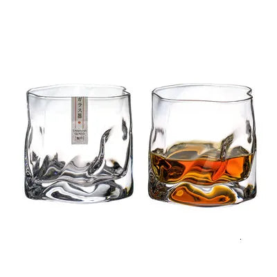 Luxury Edo Crystal Japanese Whisky Glass 260ml Whisky Glasses Kenshi Crew 2 Pieces 260ml 