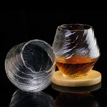 Premium Snowflakes Crystal Japanese Whisky Glass 400ml Whisky Glasses Kenshi Crew 