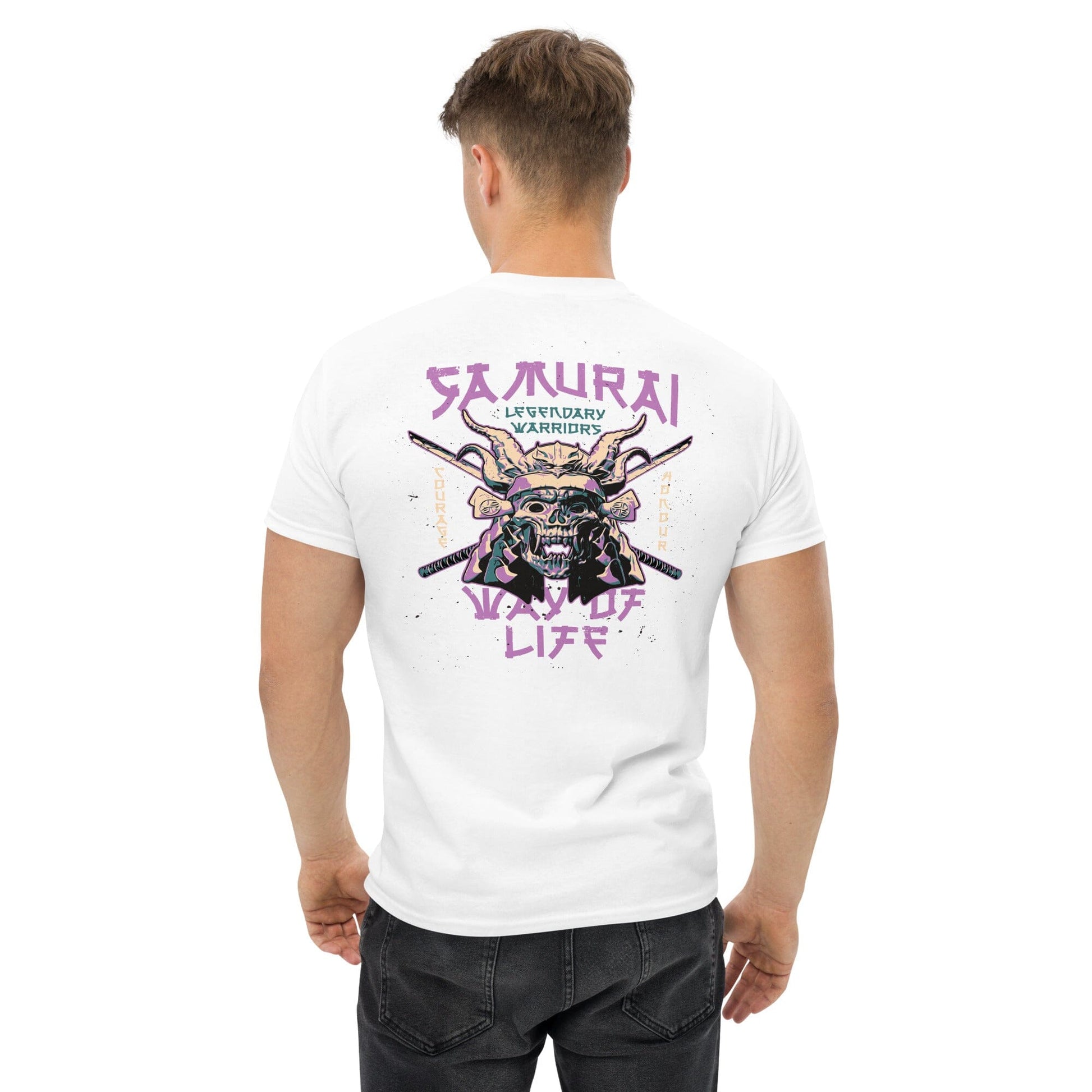 Samurai Warrior Back Design Shirt Kenshi Crew 