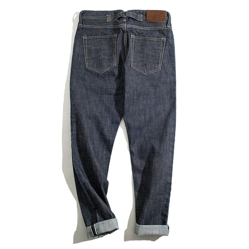 Uncle Fu 1950 Workwear Raw Denim Straight Jeans 14.8 OZ Japanese Denim Jeans Kenshi Crew 
