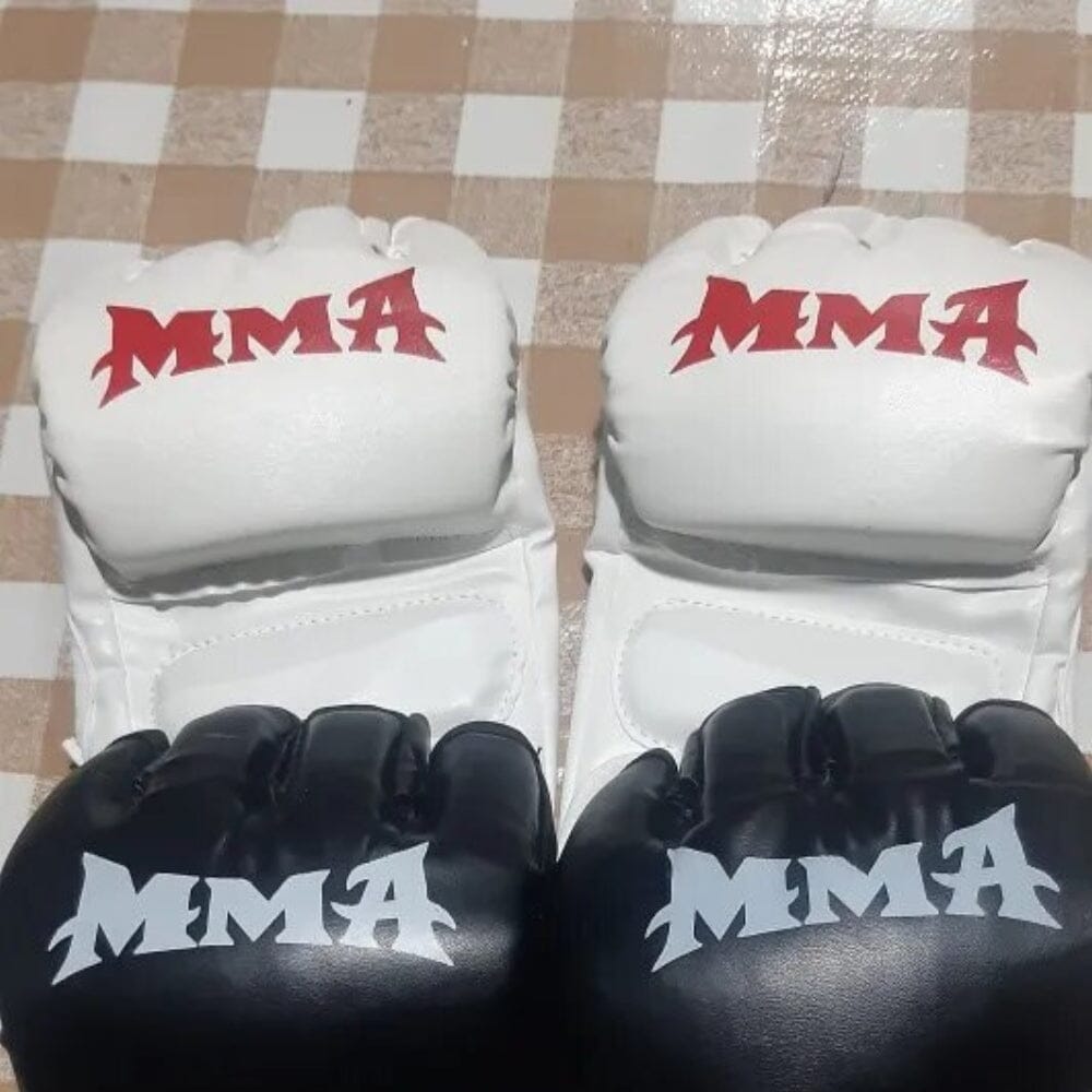 White Devil Beginner PU Leather MMA Gloves MMA Gloves Kenshi Crew 