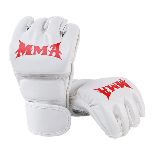 White Devil Beginner PU Leather MMA Gloves MMA Gloves Kenshi Crew One Size 